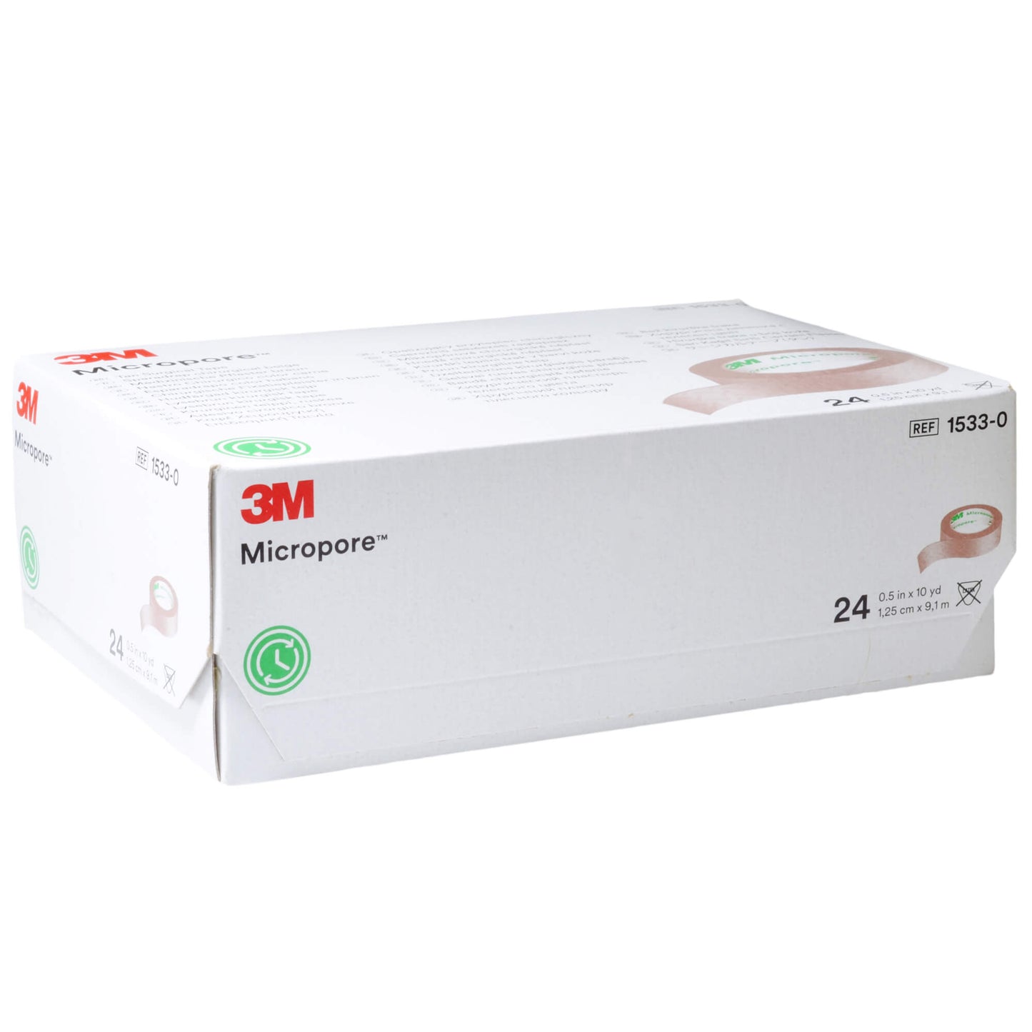 3M Micropore beige 1,25cm x 9,1m, 24 piezas