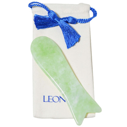 Gua Sha forma pescado jade