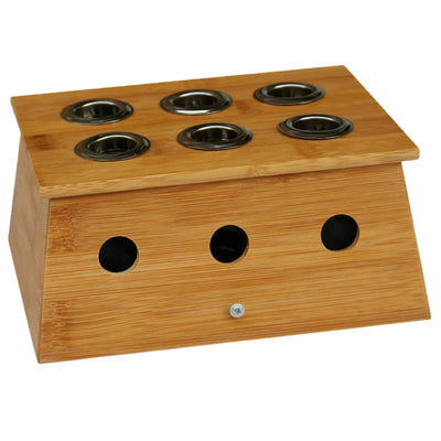 Caja de bambú moxa para 6 puros