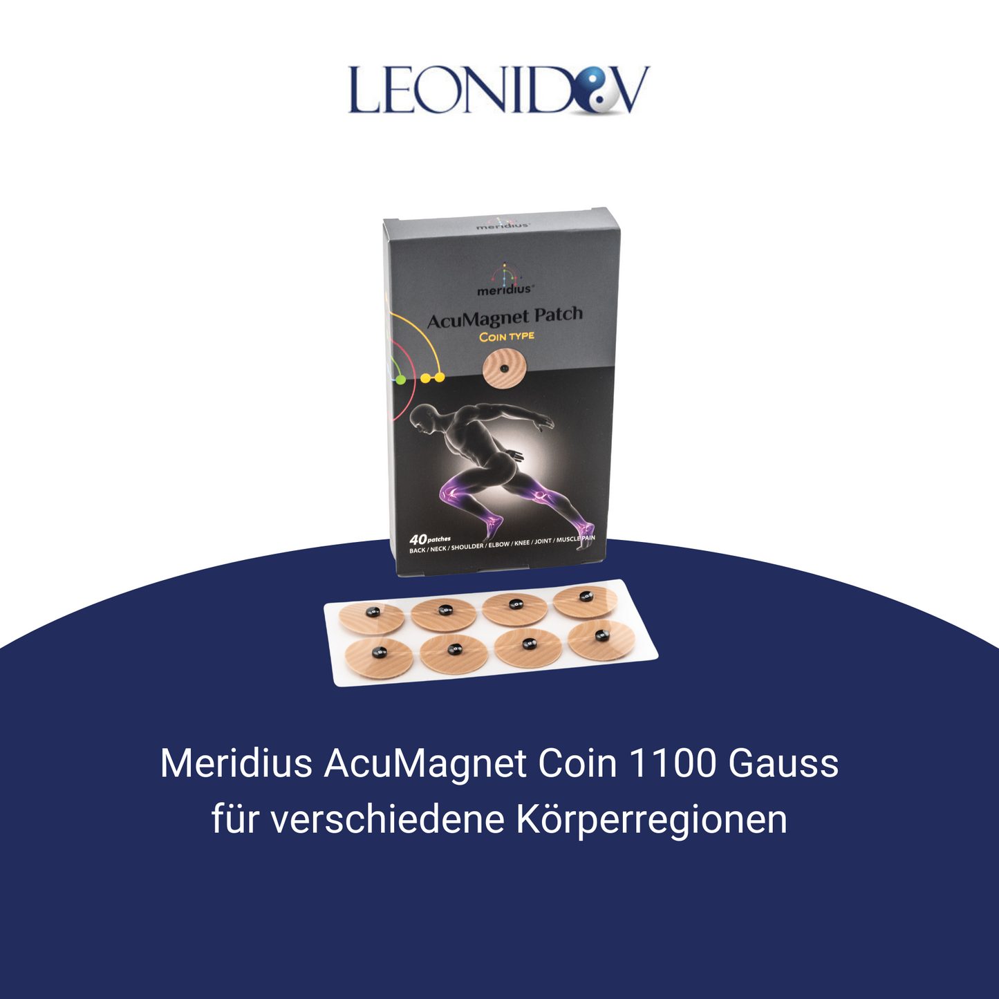 Magnetpflaster rund - Meridius AcuMagnet Coin 1100 Gauss