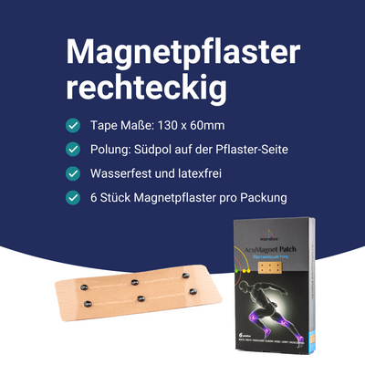 Magnetpflaster rechteckig - Meridius AcuMagnet 1100 Gauss