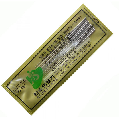 Agujas de acupuntura Hansol mango de acero 1000 unds.