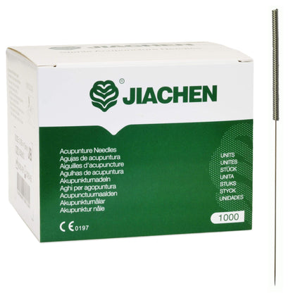 Agujas de acupuntura Jia Chen mango de acero JB sin silicona